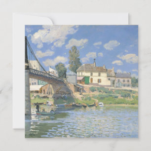 Carte De Remerciements Pont de Villeneu par Sisley Impressionist Paint