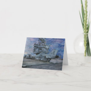Carte De Remerciements Pont d'envol du USS ENTERPRISE CVN-65