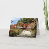 Carte De Remerciements Pont rural en automne Pasteur Appréciation Écritur (Devant)