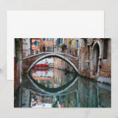 Carte De Remerciements Pont sur le canal de Venise (Devant / Derrière)