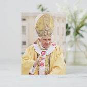 Carte De Remerciements Pope Benedict XVI Holy Card (Debout devant)