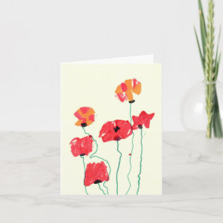 Carte De Remerciements Poppies