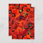 Carte De Remerciements Poppy (Devant / Derrière)
