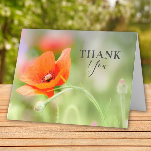 Carte De Remerciements Poppy