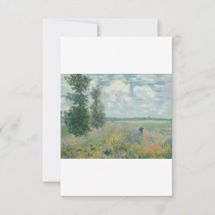 Carte De Remerciements Poppy Fields near Argenteuil by Claude Monet