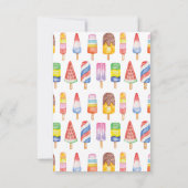 Carte De Remerciements Popsicles d'aquarelle (Dos)
