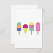 Carte De Remerciements Popsicules (Devant / Derrière)