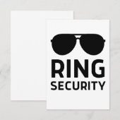 Carte De Remerciements Porte-anneau de sécurité drôle mariage garçon d'ho (Devant / Derrière)