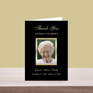 Carte De Remerciements Porte-drapeau avec photo