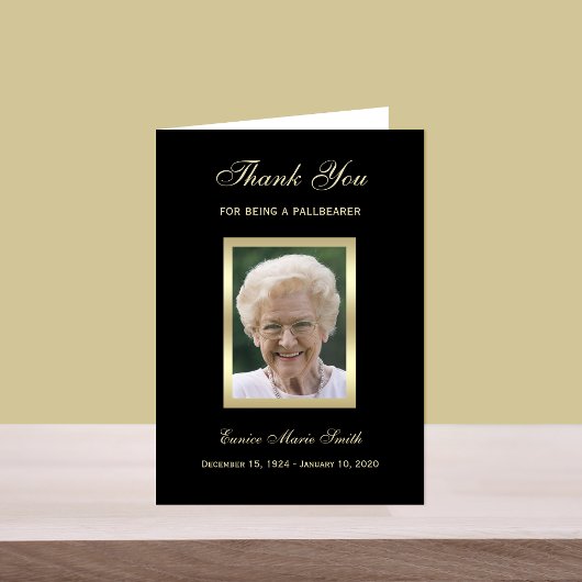 Carte De Remerciements Porte-drapeau avec photo