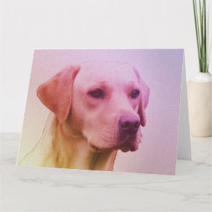 Carte De Remerciements Portrait d'aquarelle de chien de Labrador Retrieve