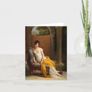 Carte De Remerciements Portrait de Juliette Recamier par Francois Gerard