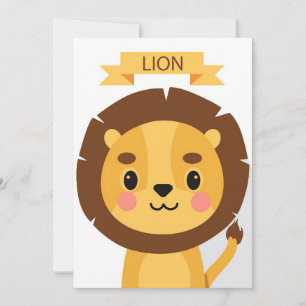 Carte De Remerciements Portrait Lion mou Lion