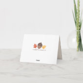 CARTE DE REMERCIEMENTS POT DE MARRONS DE MARIAGE REMERCIEMENTS D'AUTOMNE (Dos)