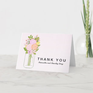Carte De Remerciements Pot Mason Remerciement Mariage