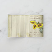 CARTE DE REMERCIEMENTS POT MASON RUSTIQUE AVEC TOURNESOLS (Intérieur)