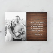 Carte De Remerciements Pot Masonique Mariage Rustique (Intérieur)