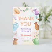 Carte De Remerciements Pottery Painting Party (Debout devant)