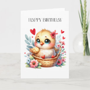 Carte De Remerciements Poulet de naissance mignon.