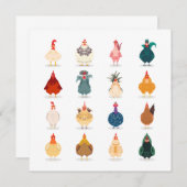 Carte De Remerciements  Poulet mou (Devant / Derrière)