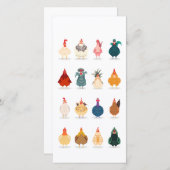 Carte De Remerciements  Poulet mou (Devant / Derrière)