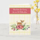 Carte de remerciements pour animaux de compagnie p (Fleur jaune)