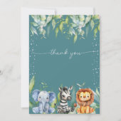 Carte de Remerciements pour Baby Shower sur le thè (Devant)