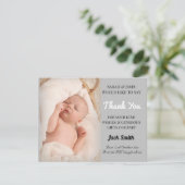 Carte de remerciements pour bébé garçon (Debout devant)