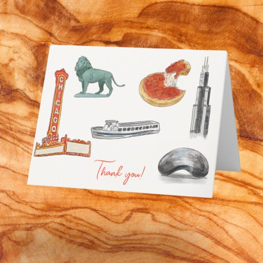 Carte de remerciements pour Chicago mariage