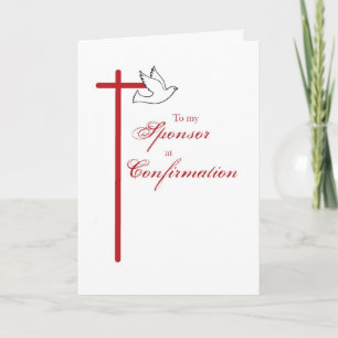 Carte De Remerciements Pour commanditer à la confirmation, Croix-Rouge