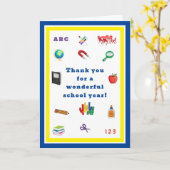 Carte de remerciements pour enseignant de l'école  (Fleur jaune)