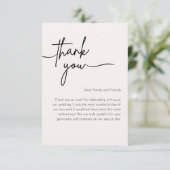 Carte de remerciements Pour Famille (Debout devant)
