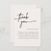 Carte de remerciements Pour Famille (Devant / Derrière)