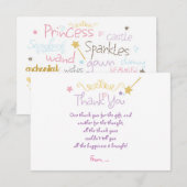 CARTE DE REMERCIEMENTS pour fête d'anniversaire pe (Devant / Derrière)