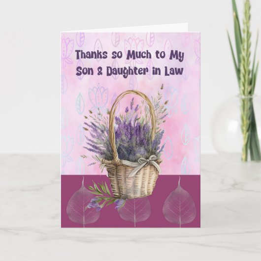 Carte de remerciements pour Fils et Fille en droit (Devant)