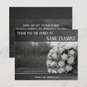 Carte de Remerciements pour Funérailles et Deuil (Devant / Derrière)