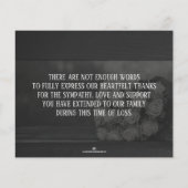 Carte de Remerciements pour Funérailles et Deuil (Dos)