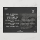 Carte de remerciements pour funérailles et deuil (Dos)