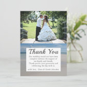 Carte de remerciements pour la photo de mariage de (Debout devant)