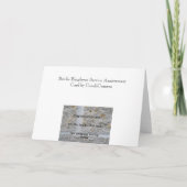 Carte de remerciements pour l'anniversaire du serv (Dos)