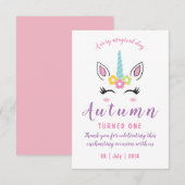 Carte de remerciements pour l'anniversaire magique (Devant / Derrière)