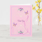 Carte de remerciements pour le cadeau d'argent (Fleur jaune)