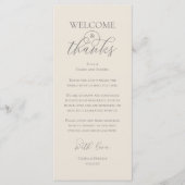 Carte de Remerciements pour le Dîner de Réception (Devant)
