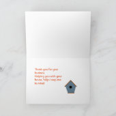 Carte de remerciements pour le locateur ou l'agent (Intérieur)