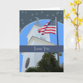 Carte de remerciements pour le service au pays rel (Fleur jaune)