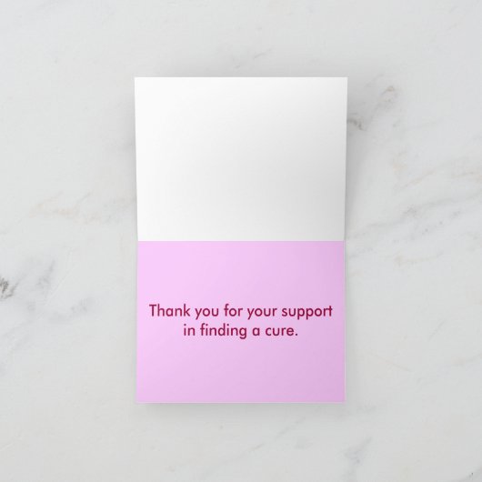 Carte de remerciements pour le traitement (Intérieur)