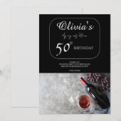 Carte de remerciements pour les 50 ans d'Olivia (Devant / Derrière)