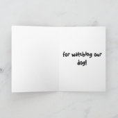 Carte De Remerciements Pour les chiens et leurs marcheurs ! (Intérieur)