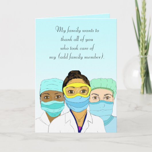 Carte de remerciements pour les fournisseurs de so (Devant)