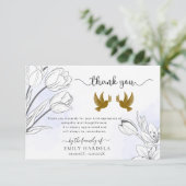 Carte de remerciements pour les funérailles floral (Debout devant)